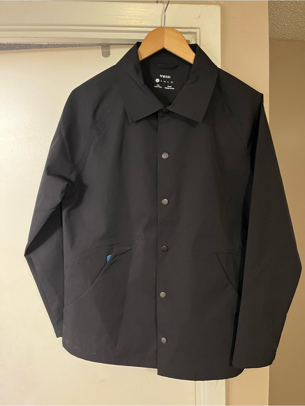 Vessi Men's Black Minimalist Coach Jacket